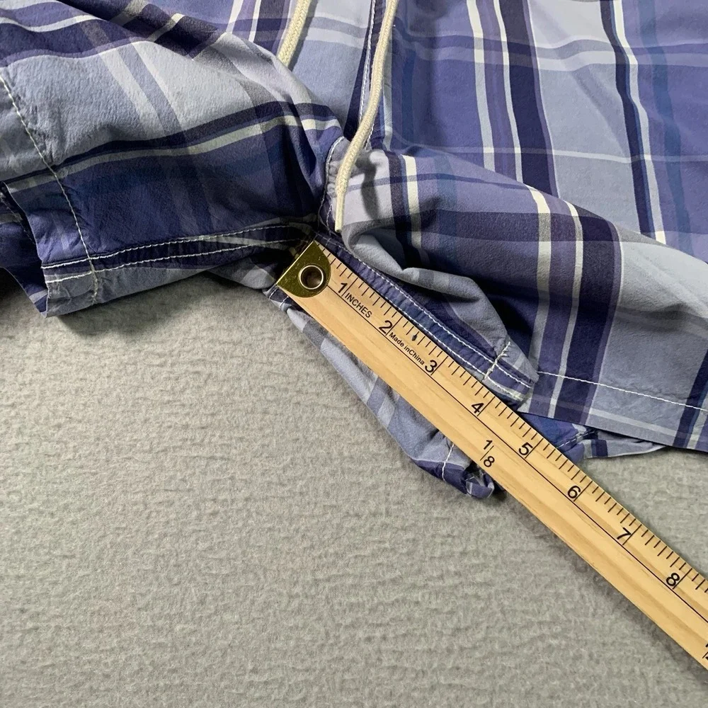 Vtg Polo Ralph Lauren Swim Trunks Mens XL Blue Plaid Mesh Lined Y2K 4 In